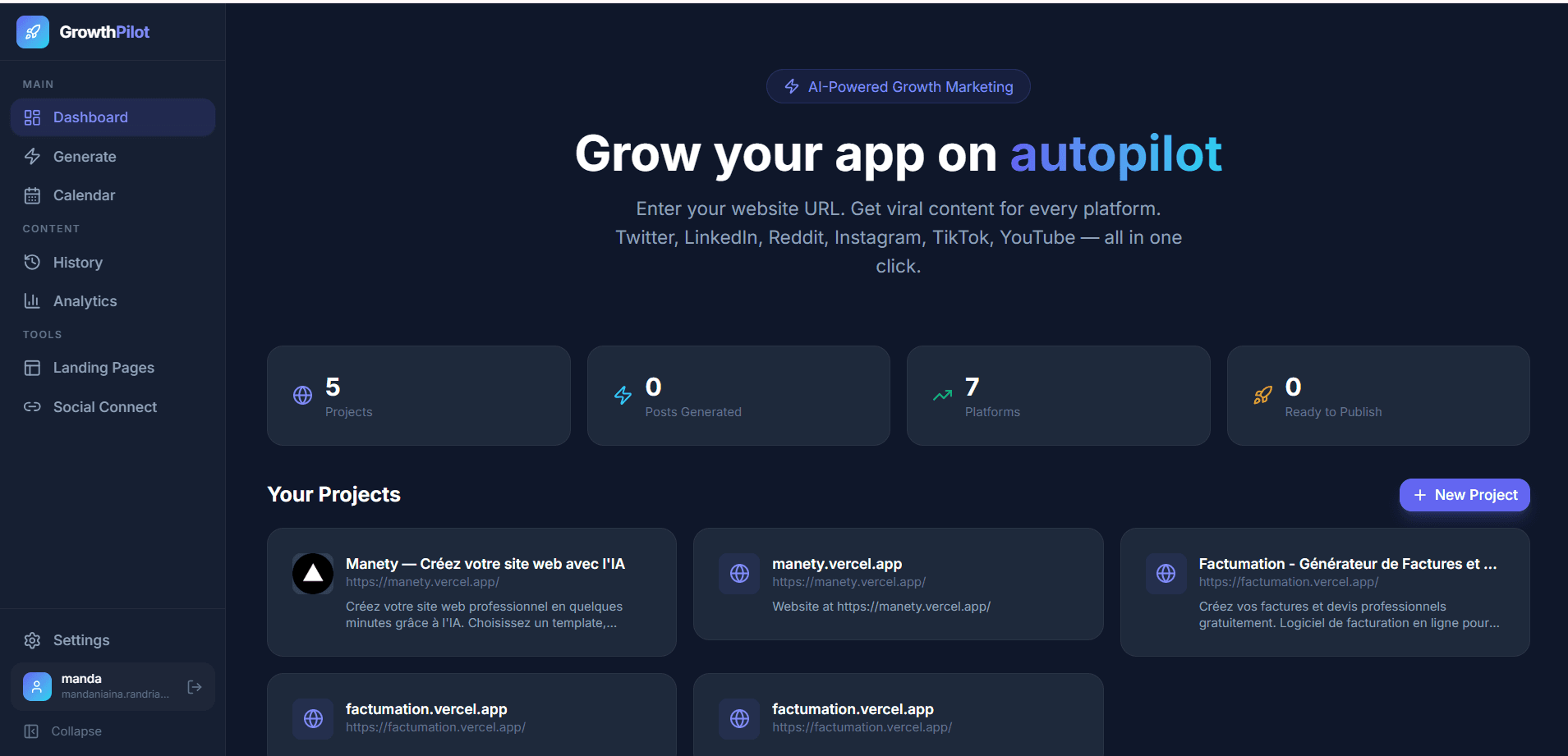GrowthPilot - Growth copilot for SaaS
