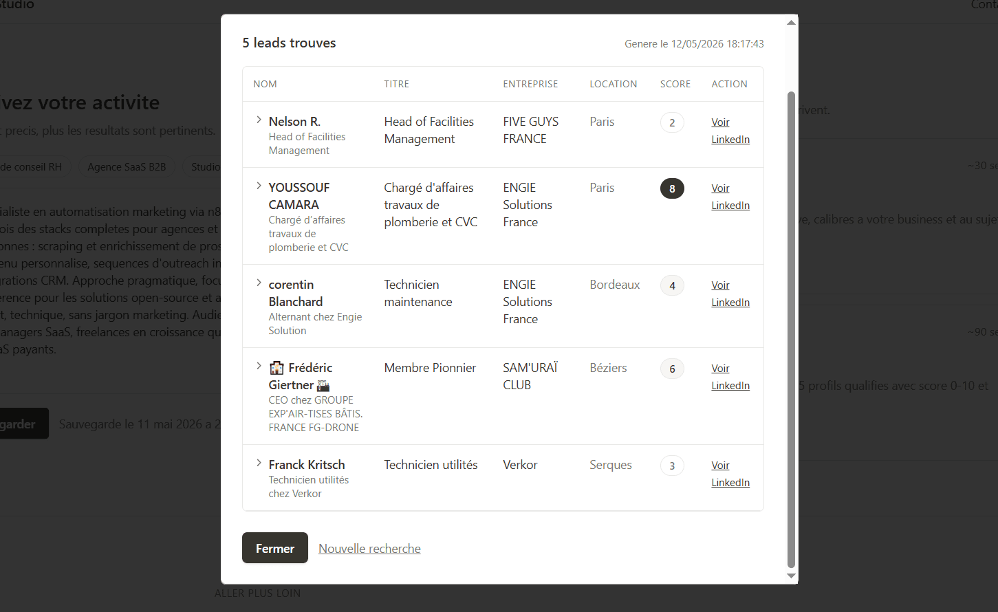 Leads Automation Showcase - Automated B2B lead generation + AI scoring