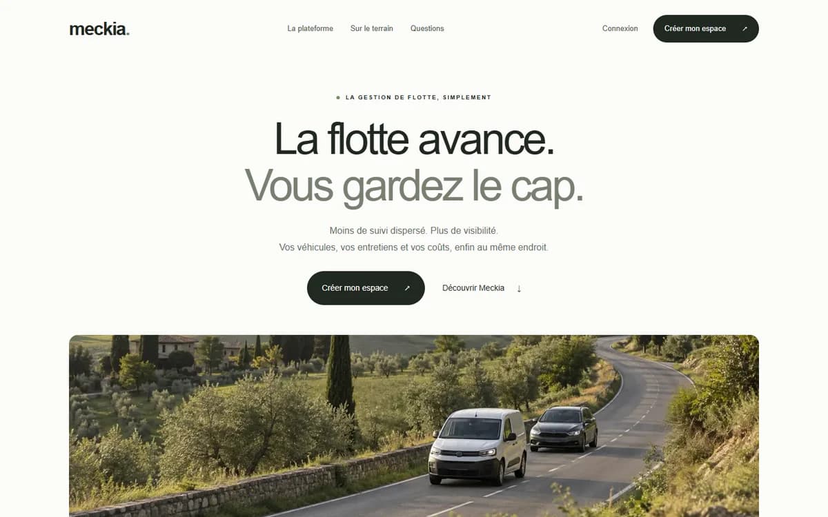 Meckia - Fleet management SaaS, from the office to the field