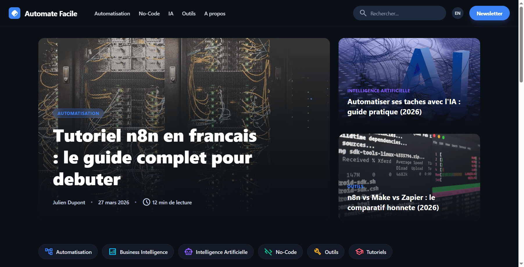Niche Network — Automate Facile - Réseau de sites de niche auto-monétisés