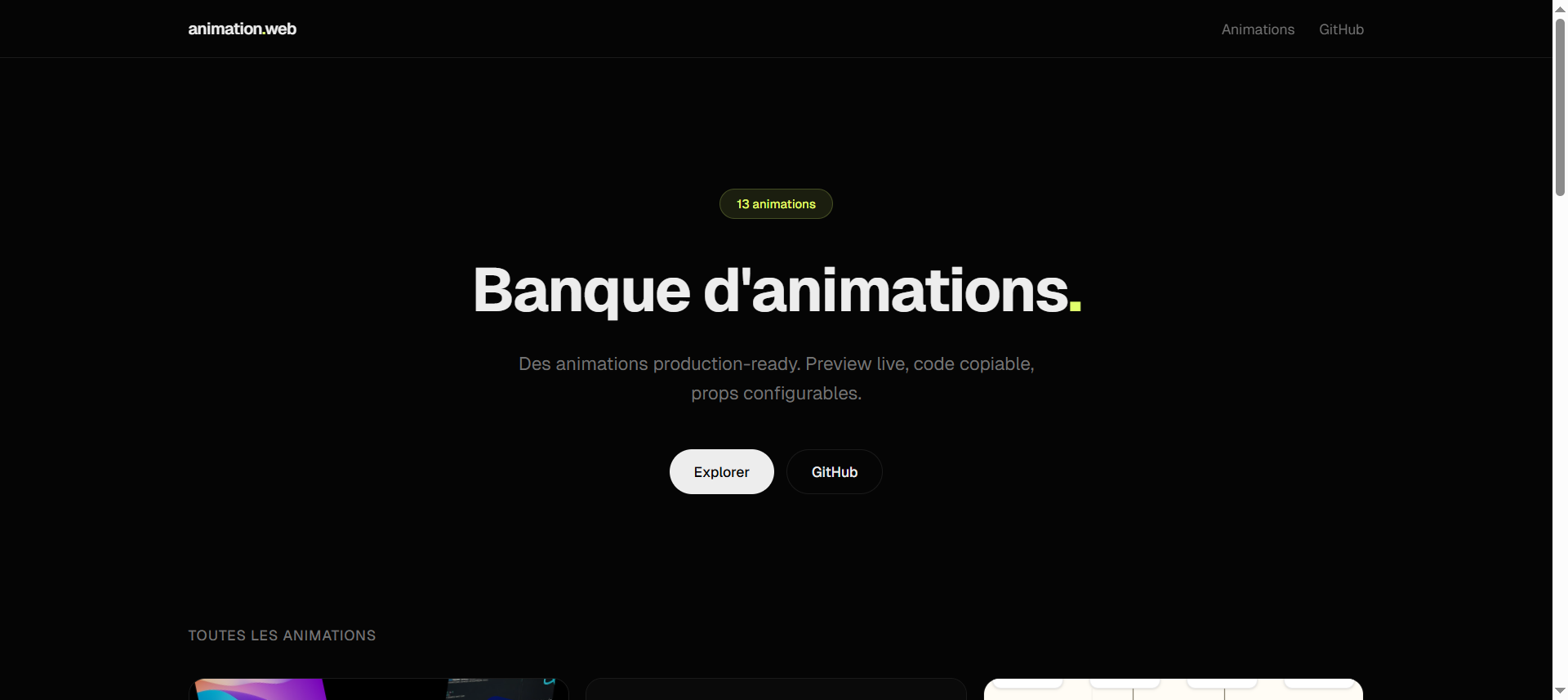 Animation Web — Production-ready Animation Library | Manda